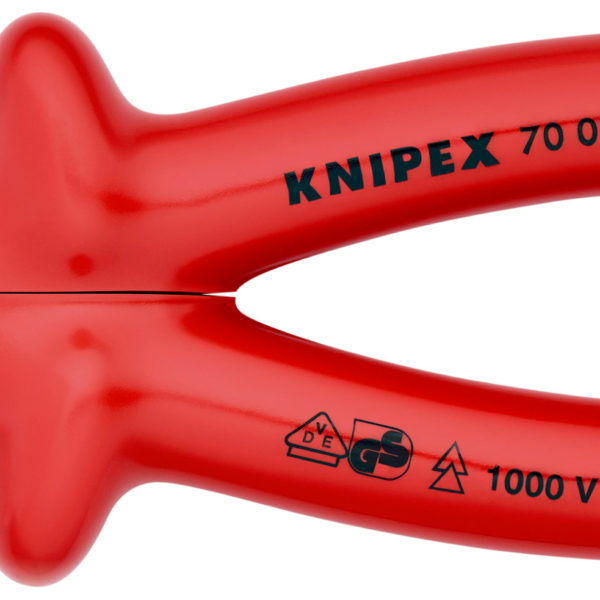 KNIPEX 70 06 160 Oldalcsípőfogók többkomponensű burkolattal szigetelt, VDE-típusengedély krómozott 160 mm